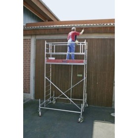 Aluminium Gerüst Fahrbar Arbeitshöhe (Max.): 4.40 M Krause Stabılo Professional Serie 100 Silber 116 Kg