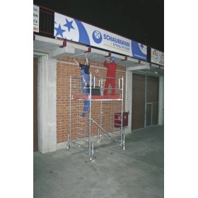 Aluminium Gerüst Fahrbar Arbeitshöhe (Max.): 5.40 M Krause Stabılo Professional Serie 500 Silber 206 Kg