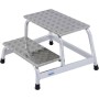 Aluminium Montagetritt Arbeitshöhe (Max.): 2.40 M Krause Silber 5 Kg