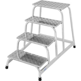 Aluminium Montagetritt Arbeitshöhe (Max.): 2.80 M Krause Silber 9.8 Kg