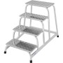 Aluminium Montagetritt Arbeitshöhe (Max.): 2.80 M Krause Silber 9.8 Kg