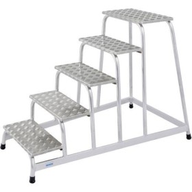 Aluminium Montagetritt Arbeitshöhe (Max.): 3.00 M Krause Silber 12 Kg