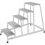 Aluminium Montagetritt Arbeitshöhe (Max.): 3.00 M Krause Silber 12 Kg