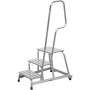 Aluminium Montagetritt Fahrbar Arbeitshöhe (Max.): 2.60 M Krause Stabılo Professional Silber 11 Kg