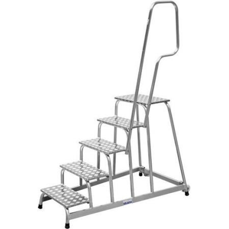 Aluminium Montagetritt Fahrbar Arbeitshöhe (Max.): 3.00 M Krause Silber 16.5 Kg