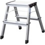 Aluminium Montagetritt Klappbar Arbeitshöhe (Max.): 2.45 M Krause Monto Treppy Silber 2 Kg