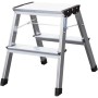 Aluminium Montagetritt Klappbar Arbeitshöhe (Max.): 2.45 M Krause Monto Treppy Silber 2 Kg