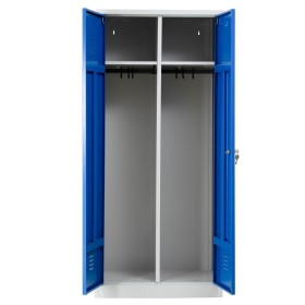 Garderobenschrank Blau/Grau