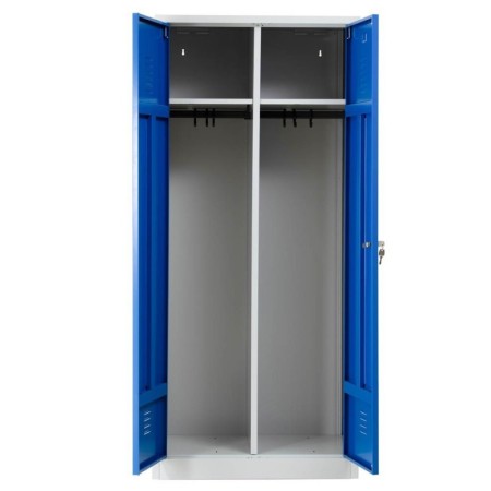 Garderobenschrank Blau/Grau