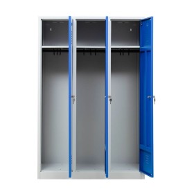Garderobenschrank Blau/Grau