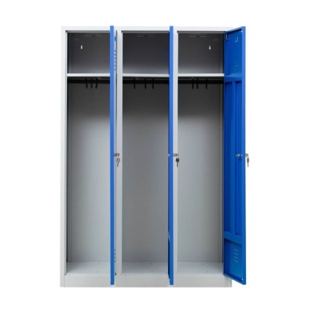 Garderobenschrank Blau/Grau
