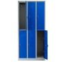 Garderobenschrank Blau/Grau