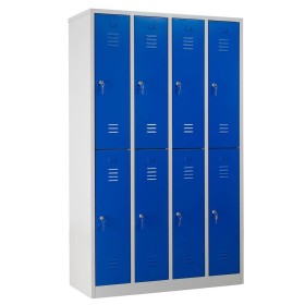 Garderobenschrank Blau/Grau