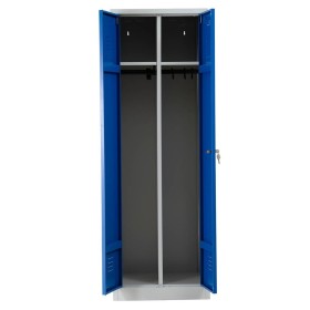 Garderobenschrank Blau/Grau