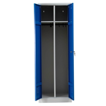 Garderobenschrank Blau/Grau