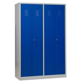 Garderobenschrank Blau/Grau