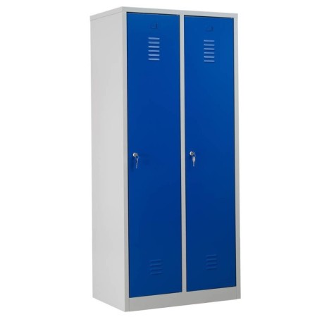 Garderobenschrank Blau/Grau