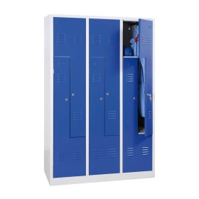 Garderobenschrank Blau/Grau