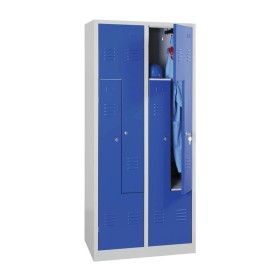 Garderobenschrank Blau/Grau