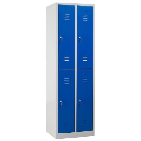 Garderobenschrank Blau/Grau