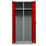 Garderobenschrank Rot/Grau