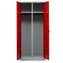 Garderobenschrank Rot/Grau