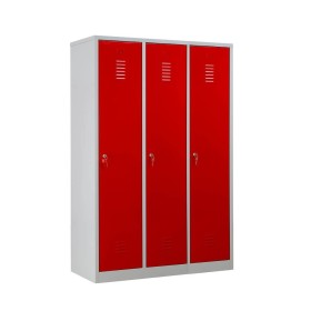 Garderobenschrank Rot/Grau