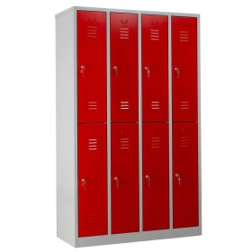 Garderobenschrank Rot/Grau