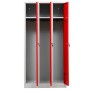 Garderobenschrank Rot/Grau