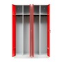 Garderobenschrank Rot/Grau
