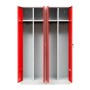 Garderobenschrank Rot/Grau