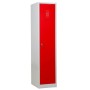 Garderobenschrank Rot/Grau