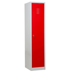 Garderobenschrank Rot/Grau