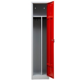 Garderobenschrank Rot/Grau