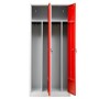 Garderobenschrank Rot/Grau