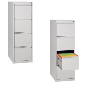 Hängeregistraturschrank Grau 4 Schubladen