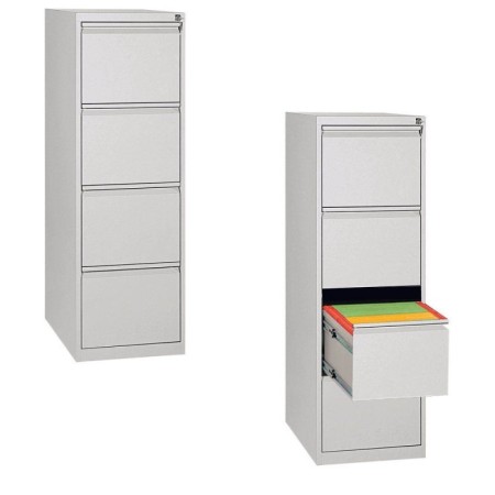 Hängeregistraturschrank Grau 4 Schubladen