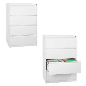 Hängeregistraturschrank Weiss 4 Schubladen