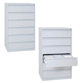 Karteischrank Grau 6 Schubladen