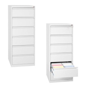 Karteischrank Weiss 6 Schubladen