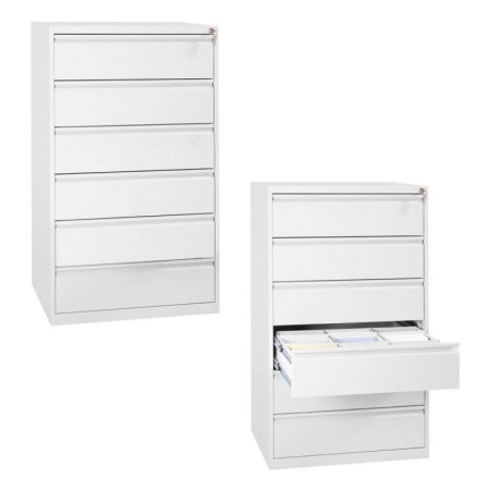 Karteischrank Weiss 6 Schubladen