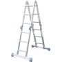 Krause Aluminium Mehrzweckleiter Arbeitshöhe (Max.): 5.50 M Silber 14.5 Kg