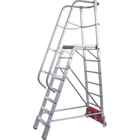 Krause Aluminium Podestleiter Arbeitshöhe (Max.): 4.35 M Silber 50 Kg