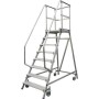 Krause Aluminium Podestleiter Fahrbar Arbeitshöhe (Max.): 3.20 M Silber 36.8 Kg