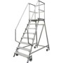 Krause Aluminium Podestleiter Fahrbar Arbeitshöhe (Max.): 3.20 M Silber 36.8 Kg