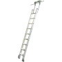 Krause Aluminium Regalleiter Fahrbar Arbeitshöhe (Max.): 4.82 M Silber 13 Kg