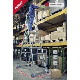 Krause Podestleiter Fahrbar Arbeitshöhe (Max.): 4.10 M Aluminium 22 Kg