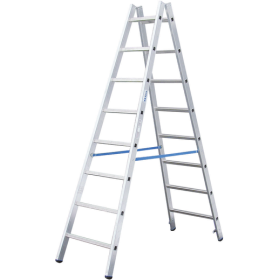 Krause Stabılo® Aluminium Stufen-Doppelleiter Arbeitshöhe (Max.): 4.60 M Silber 13.5 Kg
