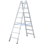 Krause Stabılo® Aluminium Stufen-Doppelleiter Arbeitshöhe (Max.): 4.60 M Silber 13.5 Kg