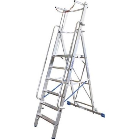 Krause Stabilo® Professional Aluminium Stufen-Stehleiter Arbeitshöhe (Max.): 4.1 M Silber 23.5 Kg